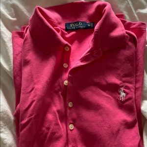 LAUREN WOMAN Stretch Piqué Polo Shirt